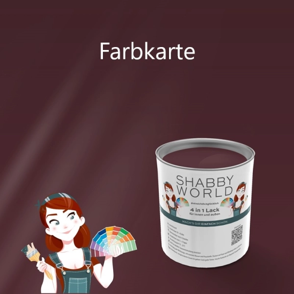 Shabby World Farbkarte Bordeaux