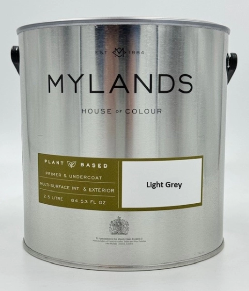 Mylands Primer & Undercoat für Holz und Metall Light Grey