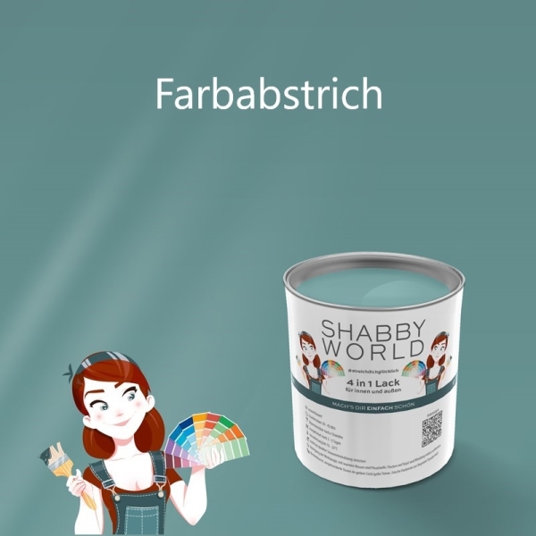 Shabby World 4in1 Lack Farbabstrich Petrol Green