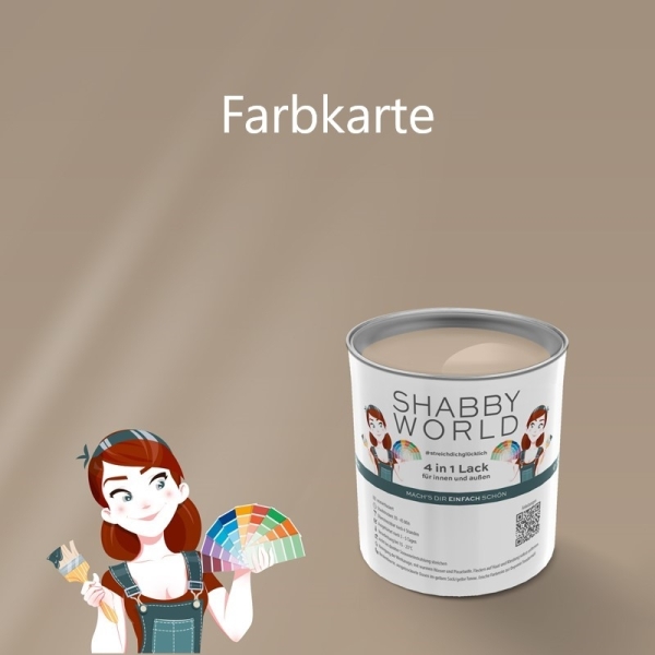 Shabby World 4in1 Lack Farbkarte Cafe Latte
