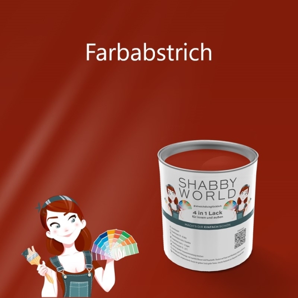 Shabby World 4in1 Lack Farbabstrich Swedish Red